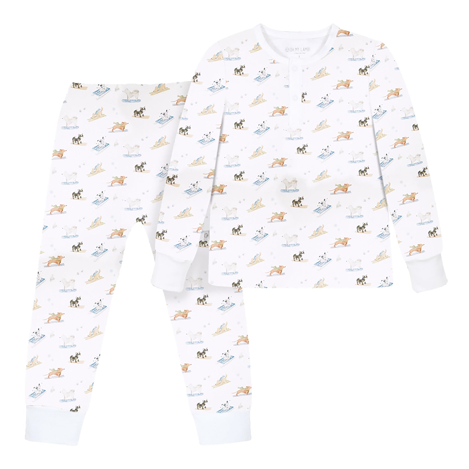 Ski Pups Boy Pima Long Pajama Set - The Avenue44