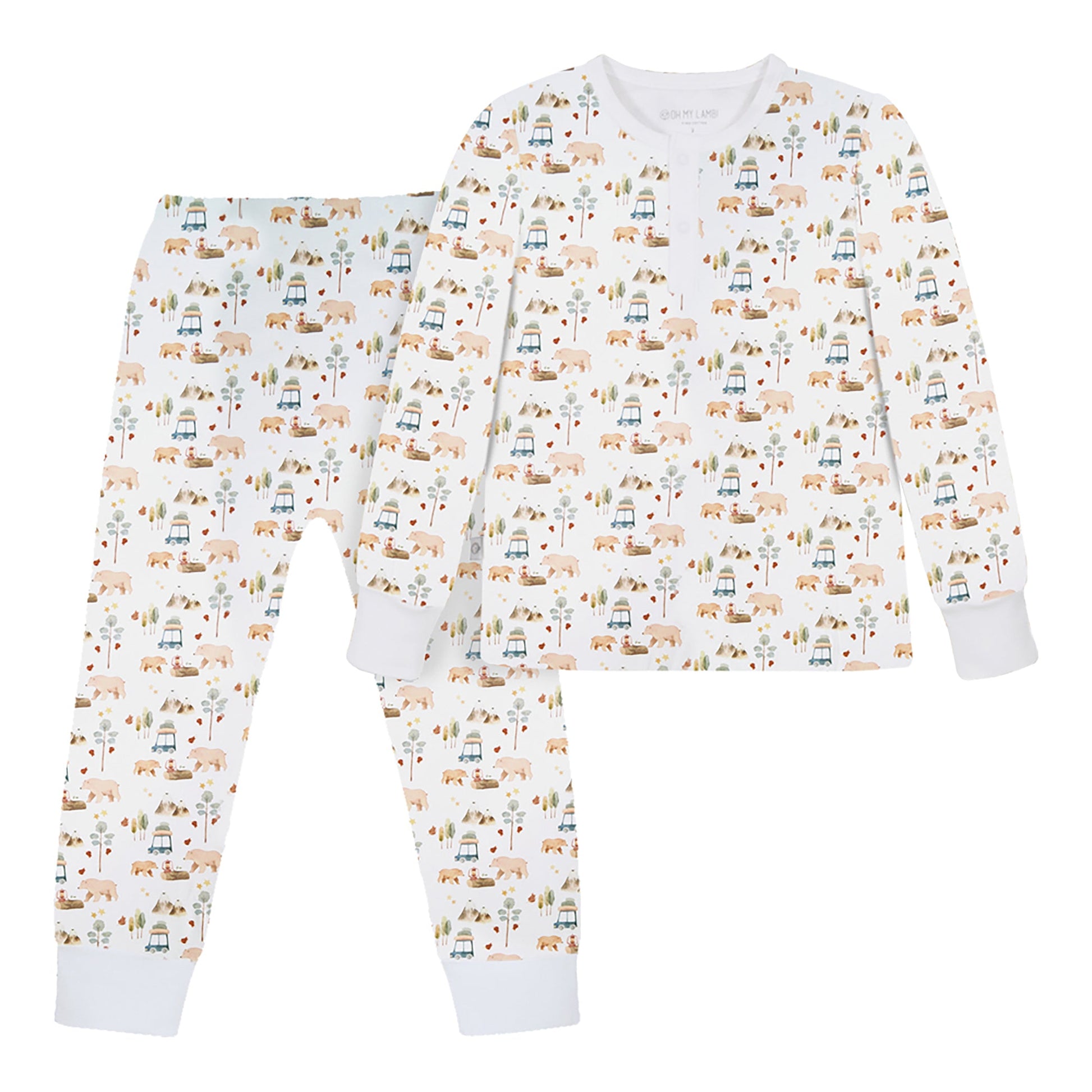 Forest Adventure Pima Long Pajama Set - The Avenue44