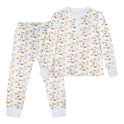 Forest Adventure Pima Long Pajama Set - The Avenue44
