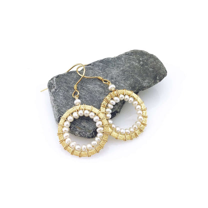 Pearl Mini Hoop Earrings
