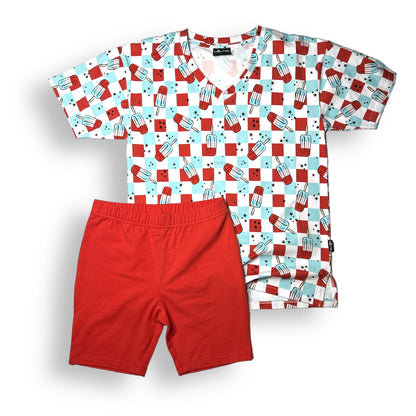 WOMANS BIKER SHORT SET- Bomb Pops - The Avenue44