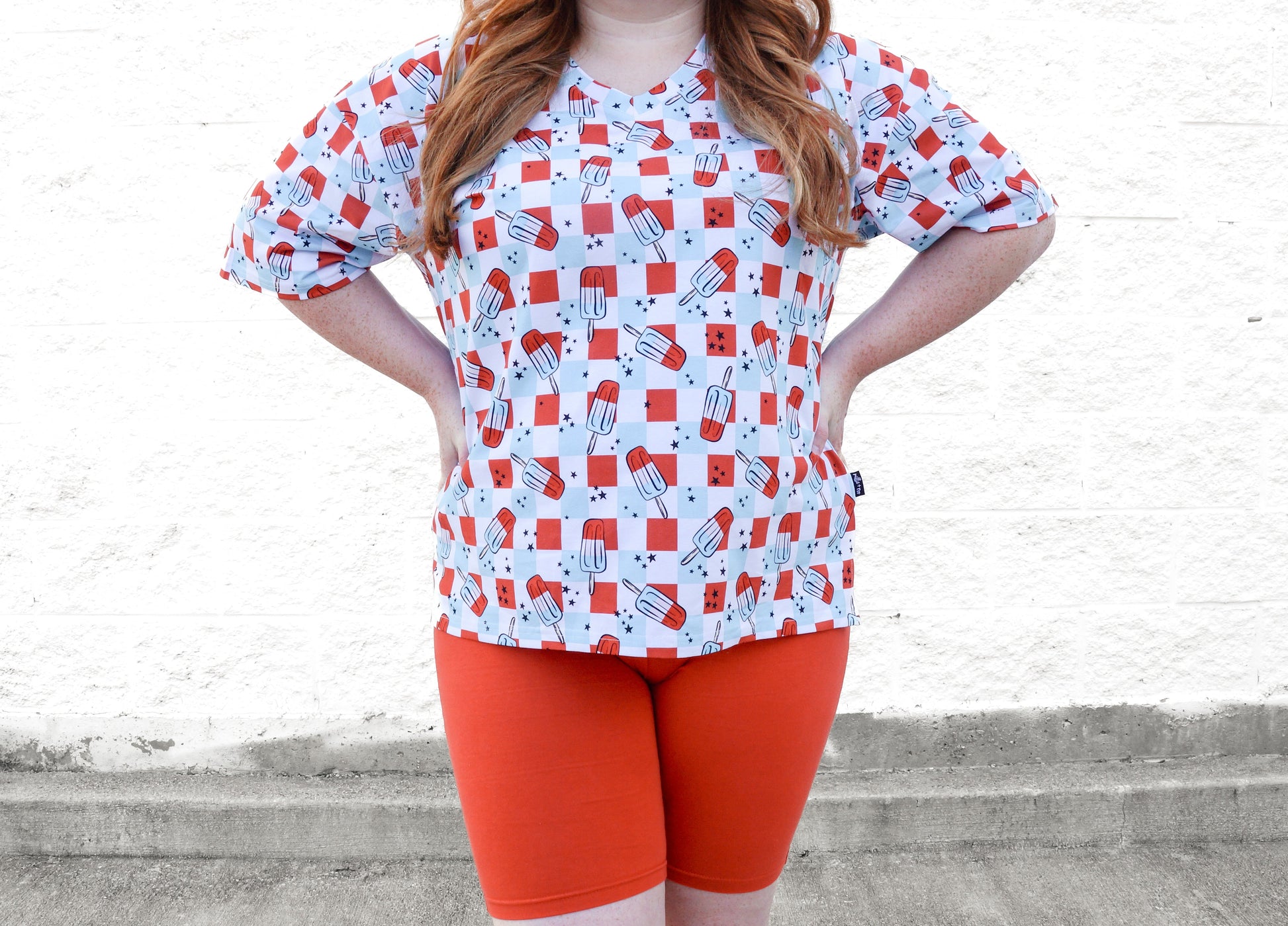 WOMANS BIKER SHORT SET- Bomb Pops - The Avenue44