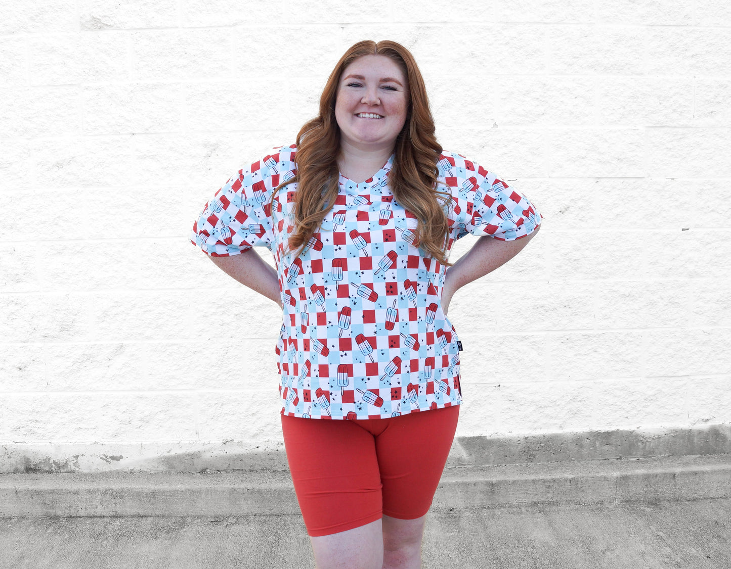 WOMANS BIKER SHORT SET- Bomb Pops - The Avenue44