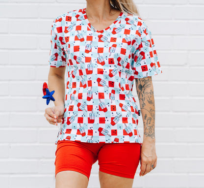 WOMANS BIKER SHORT SET- Bomb Pops - The Avenue44