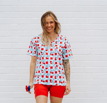 WOMANS BIKER SHORT SET- Bomb Pops - The Avenue44