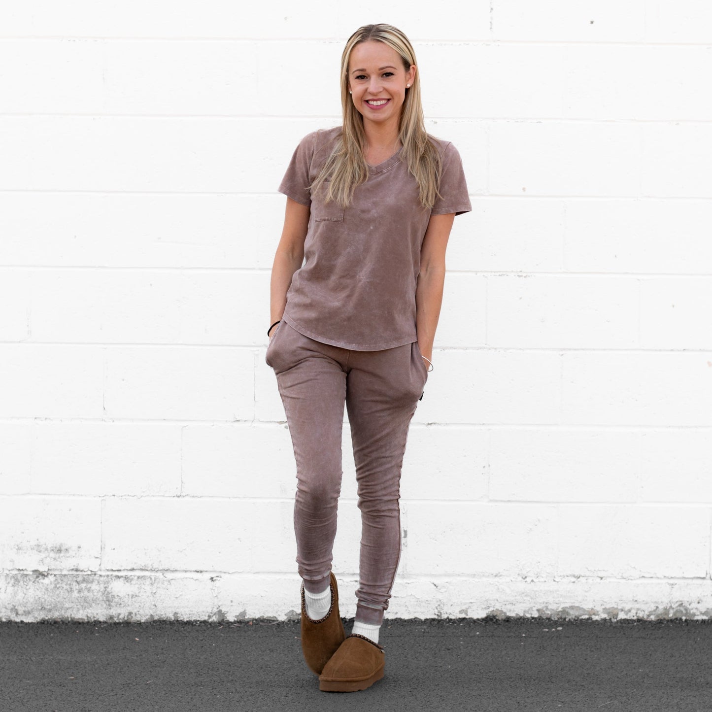 MAMA JOGGERS- Bark Snow Wash - The Avenue44