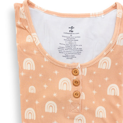 WOMANS PAJAMA SET- Rainbow Ribbed - The Avenue44