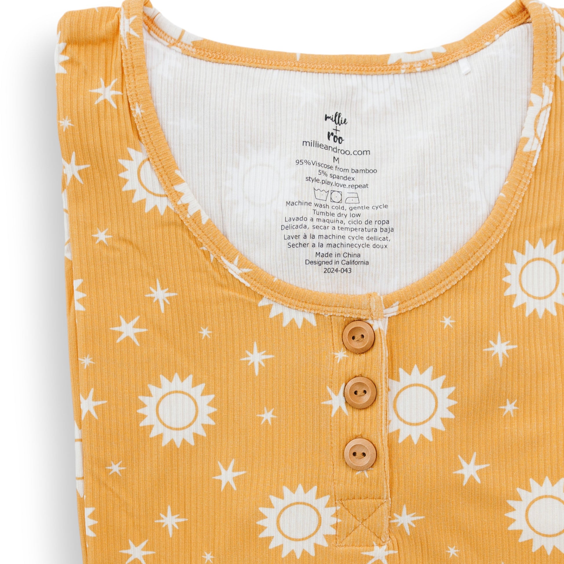 WOMANS PAJAMA SET- Sunshine Ribbed - The Avenue44