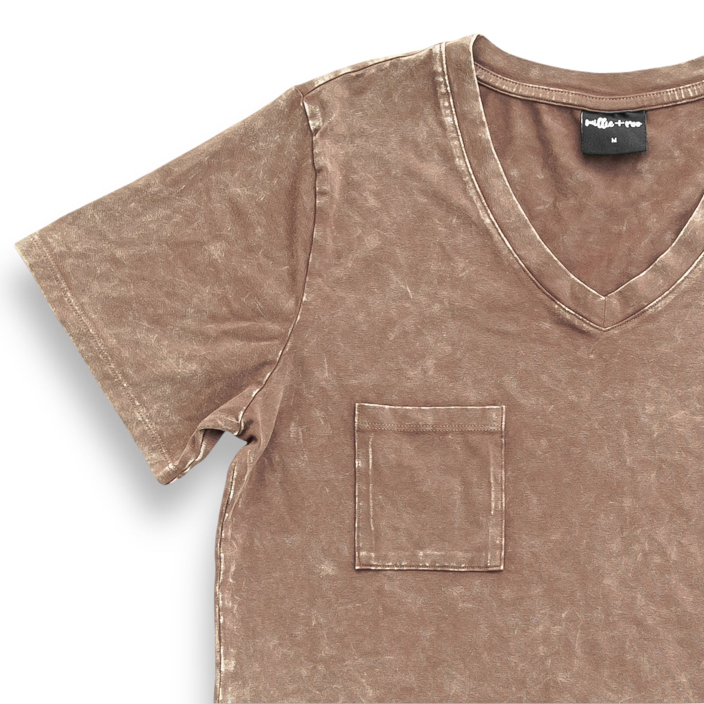 MAMA V-NECK- Bark Snow Wash - The Avenue44