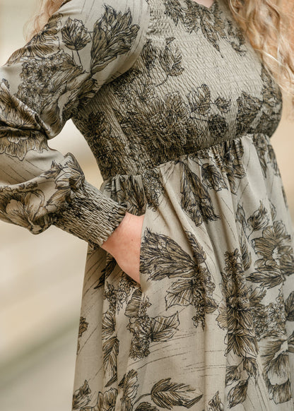 Aleeyah Smocked Midi Dress