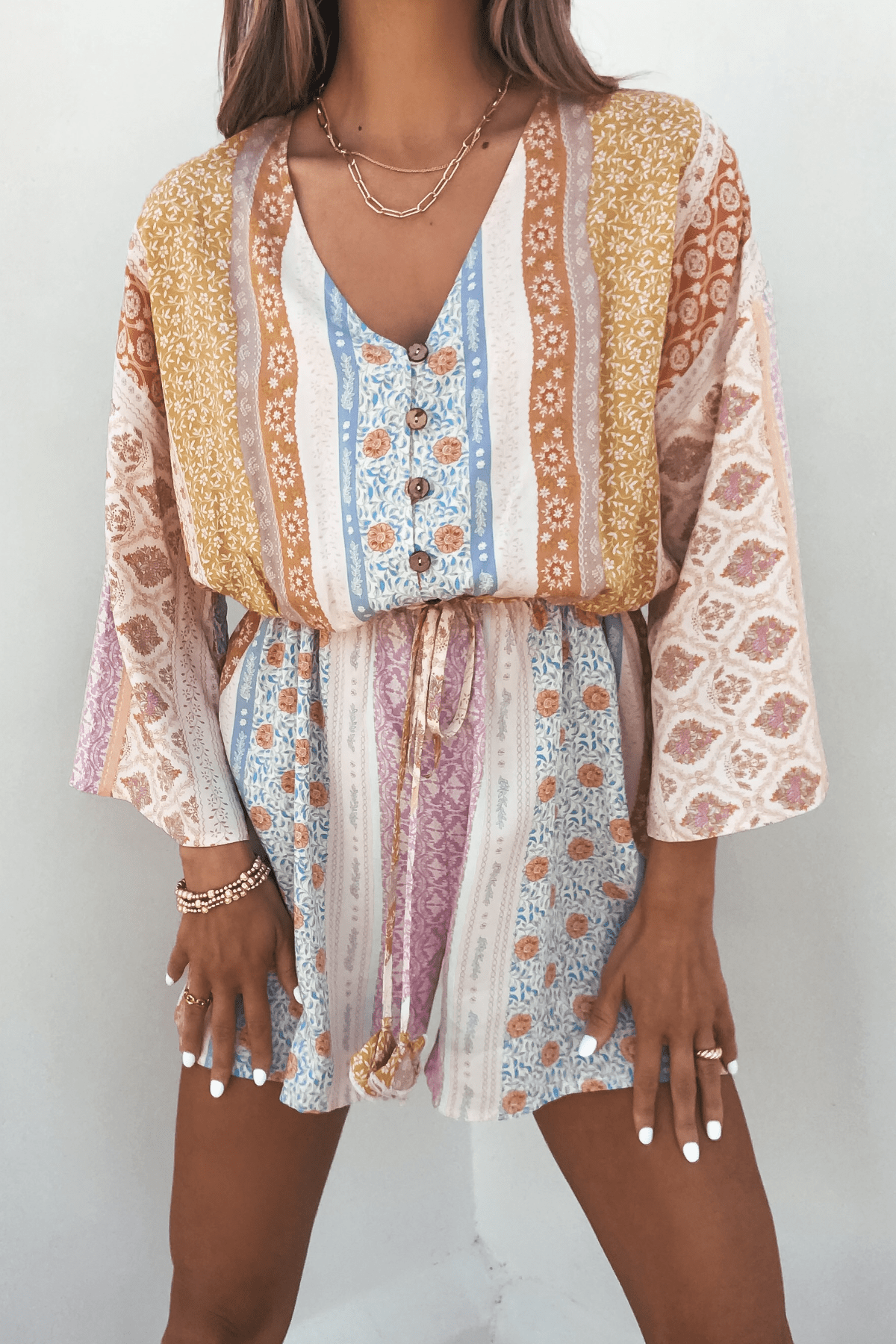 Callie's Painted Days Multi Print Romper - FINAL SALE - The Avenue44