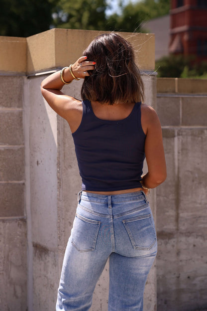 City Chill Navy Tank Top - FINAL SALE - The Avenue44