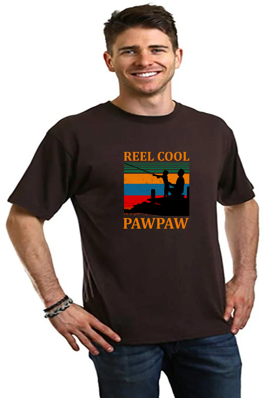 Real Cool Pawpaw Men's Bamboo Viscose/Organic Cotton Short Sleeve Printed T-Shirt
