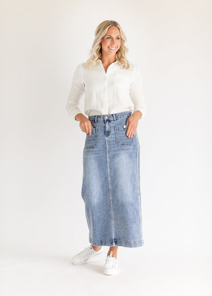 Elin Front Pocket Maxi Skirt - FINAL SALE