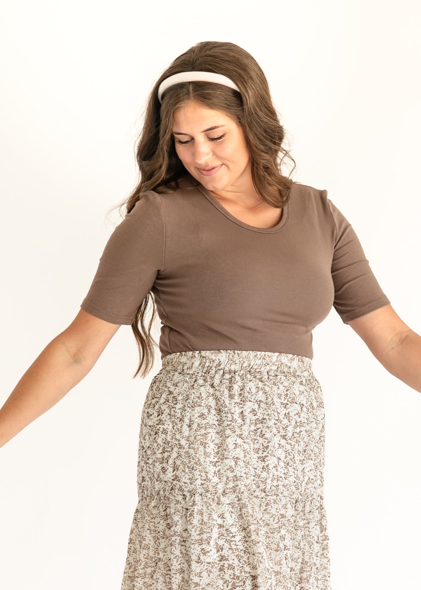 Essential Ribbed Half Sleeve Tee