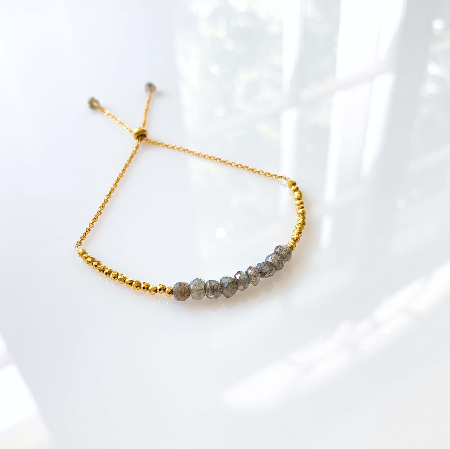 Labradorite Adjustable Stacking Bracelet