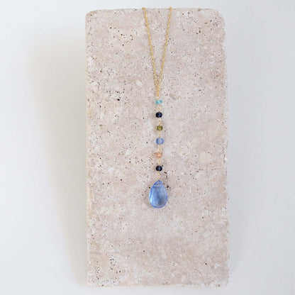 Sky Blue Quartz Yoga Pendant Necklace