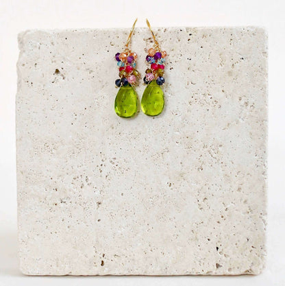 The Bala Earring - Peridot Quartz