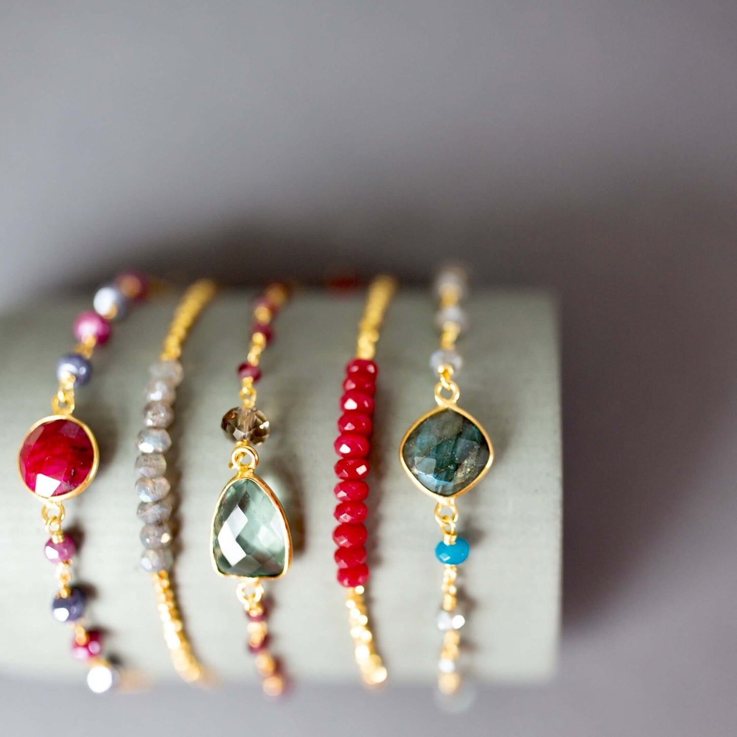 Labradorite Adjustable Gemstone Bracelet