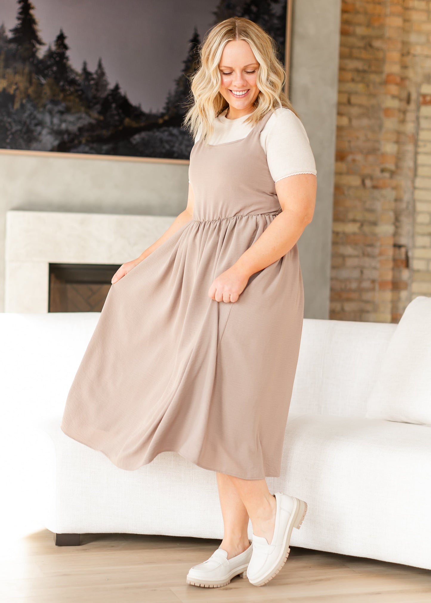 Laken Smocked Back Midi Dress