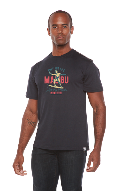 MALIBU Men's Bamboo Viscose/Organic Cotton Short Sleeve Graphic T-Shirt