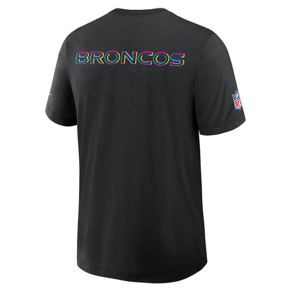 Denver Broncos Nike Black 2025 NFL Crucial Catch Tri-Blend Dri-FIT T-Shirt