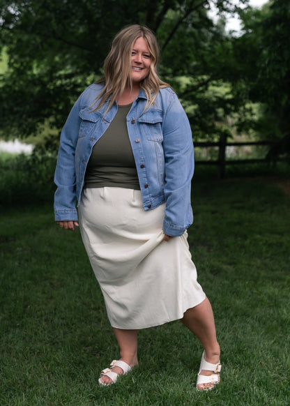 Essential Ribbed Half Sleeve Tee