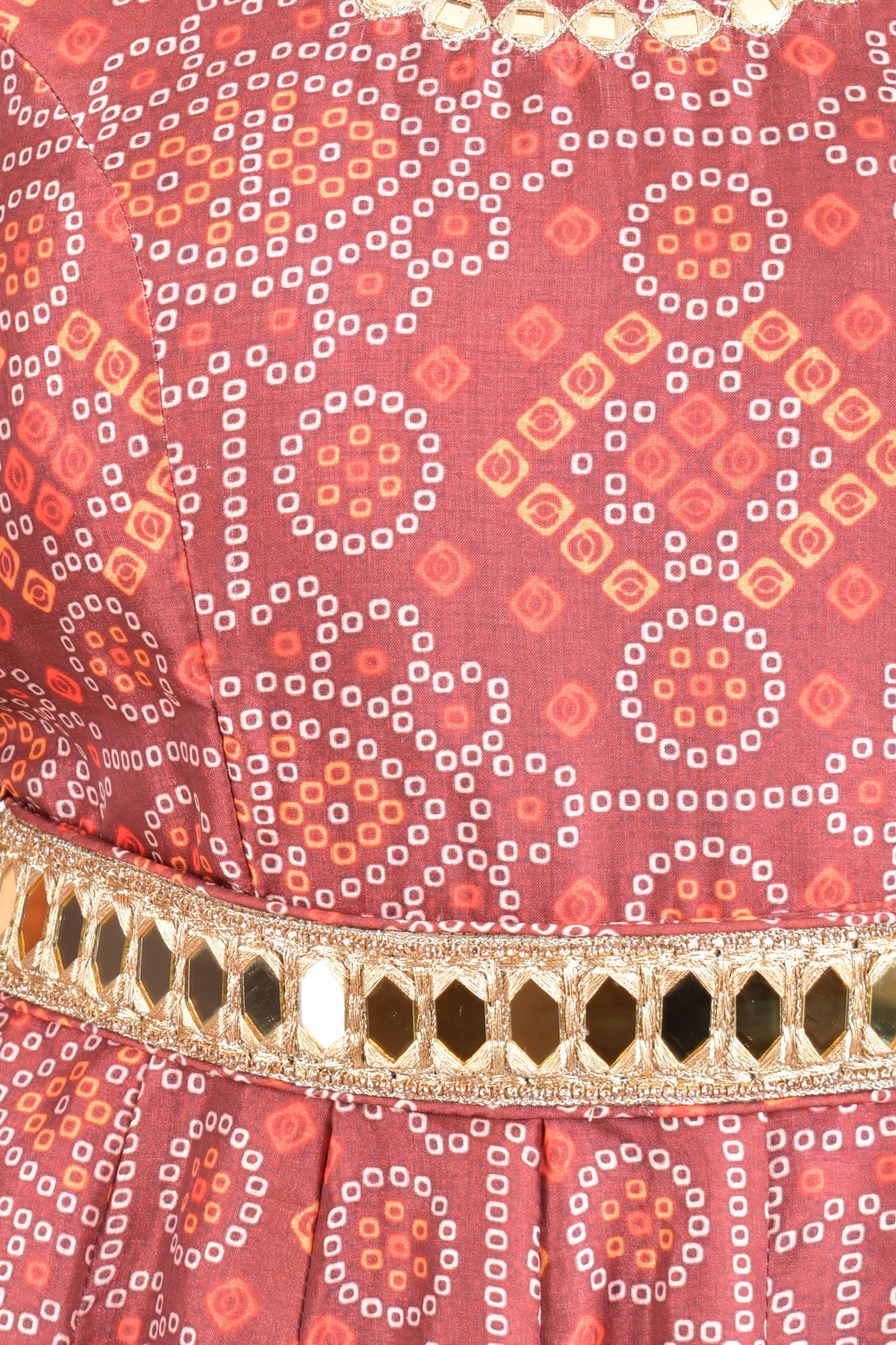 Darrie Maroon Silk Gown