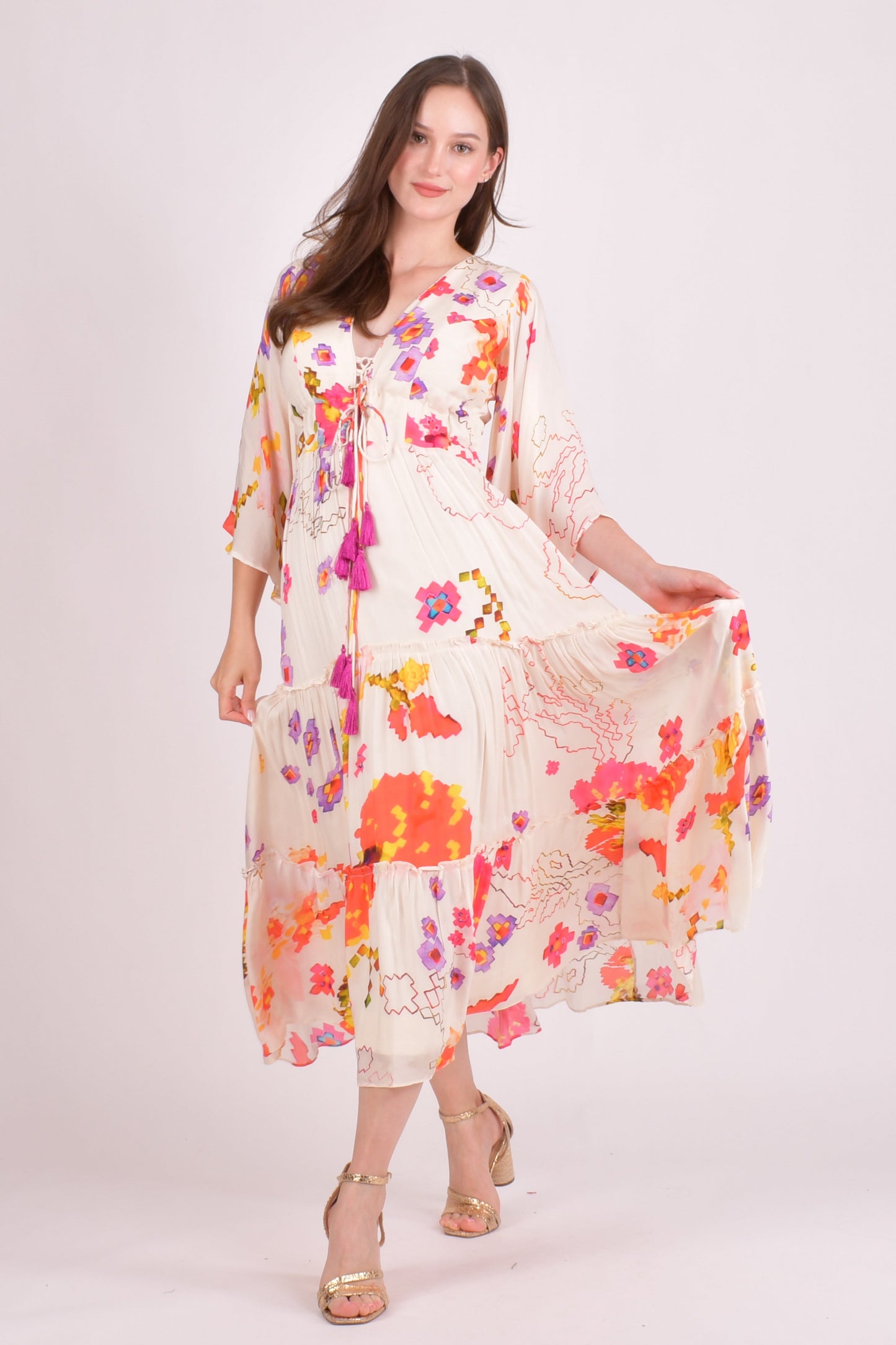 Grasie Floral Ruffle Maxi Dress