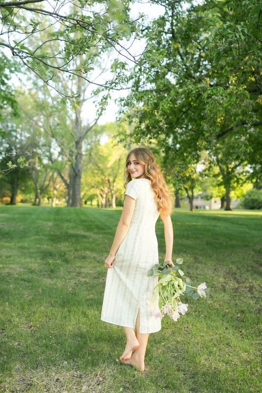 Reece Short Sleeve Straight Fit Midi Dress - FINAL SALE