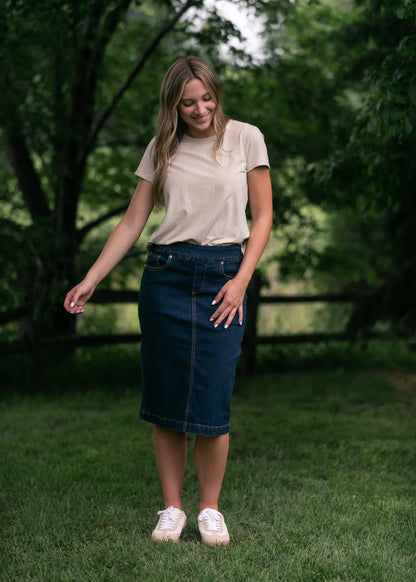 Sandra Denim Midi Skirt