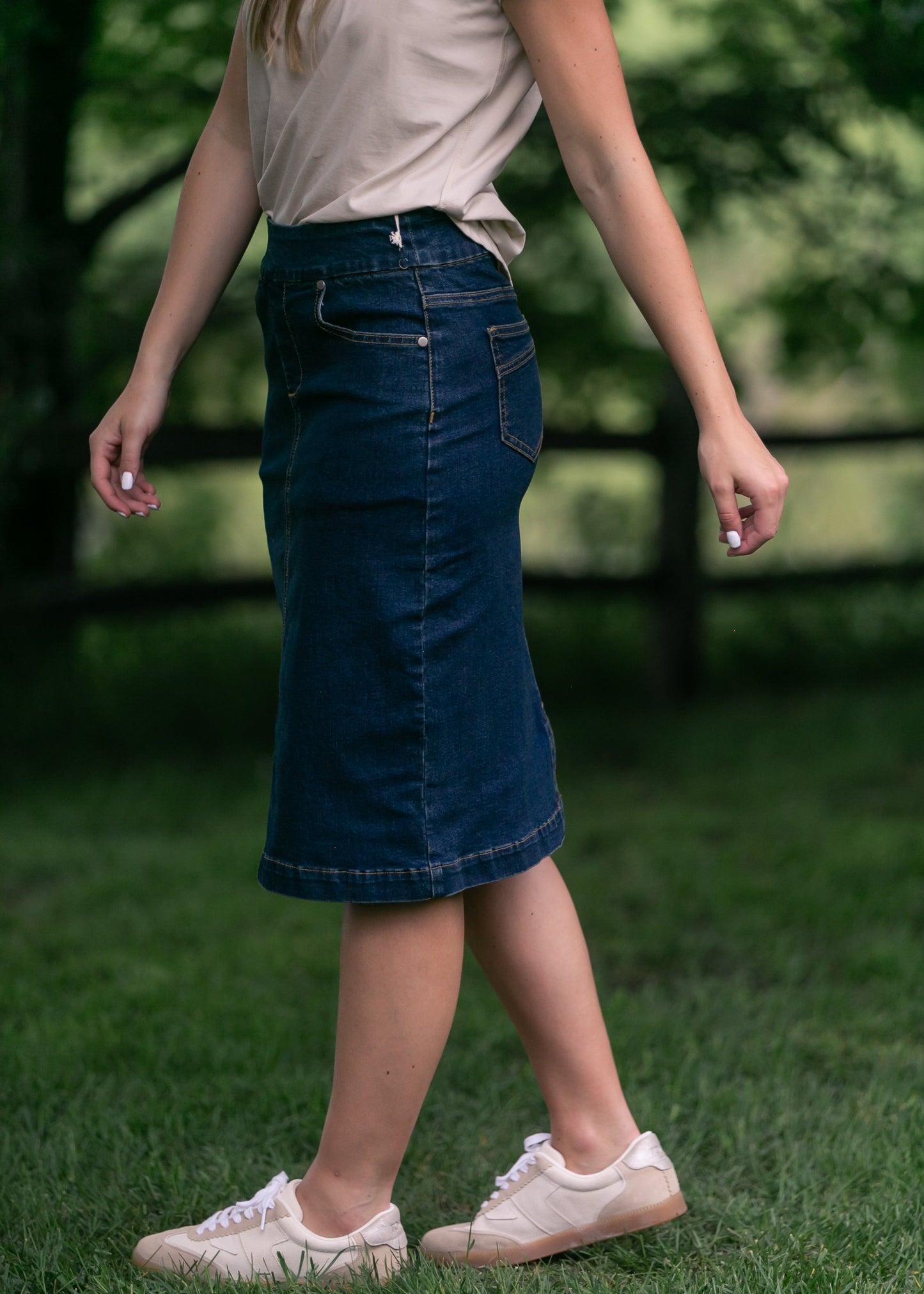 Sandra Denim Midi Skirt