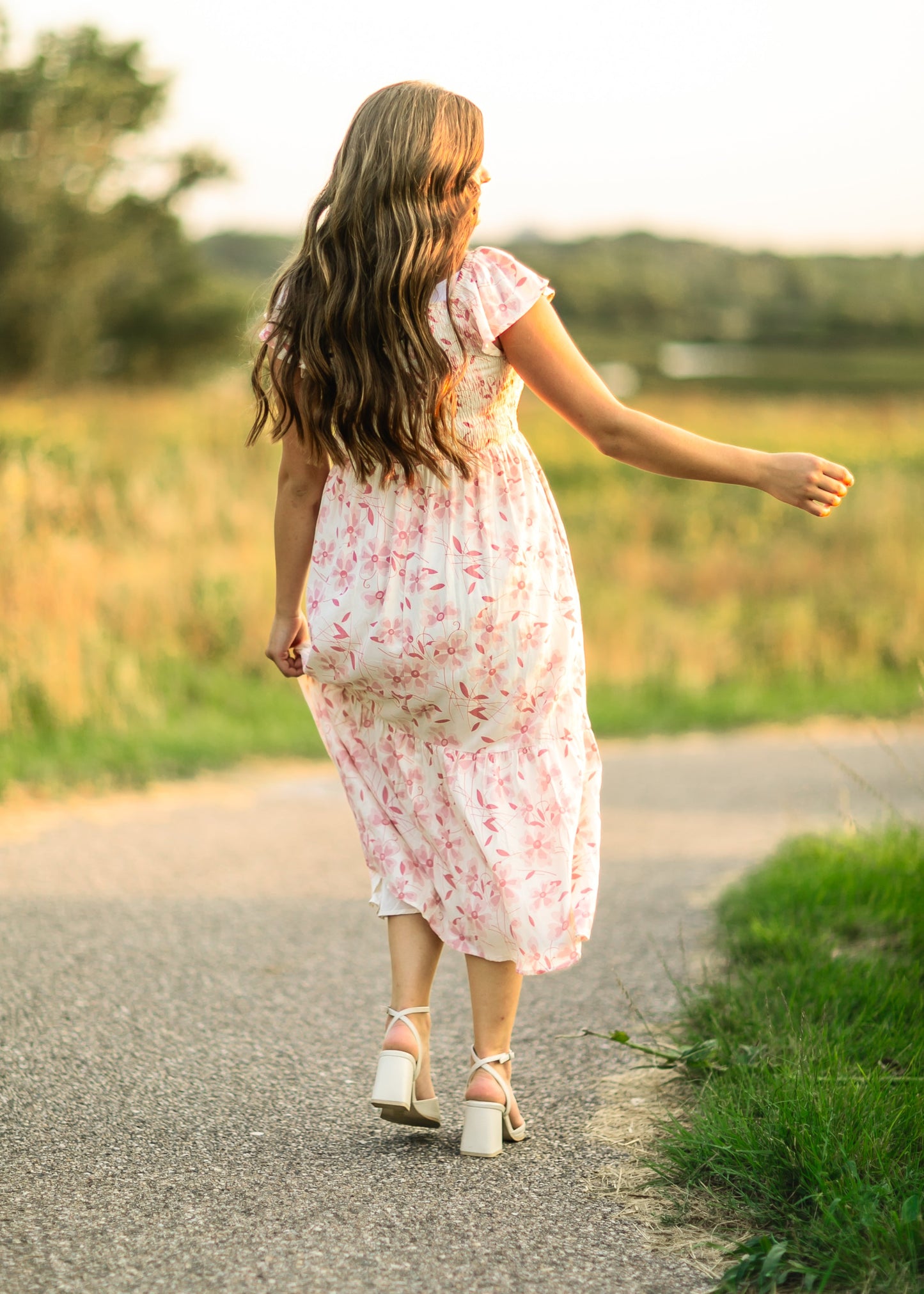 Summer Cap Sleeve Midi Dress - FINAL SALE