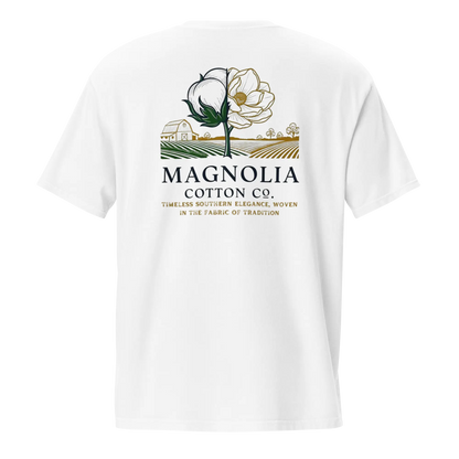 Magnolia White Timeless Southern Elegance T-Shirt – Magnolia Cotton Co.