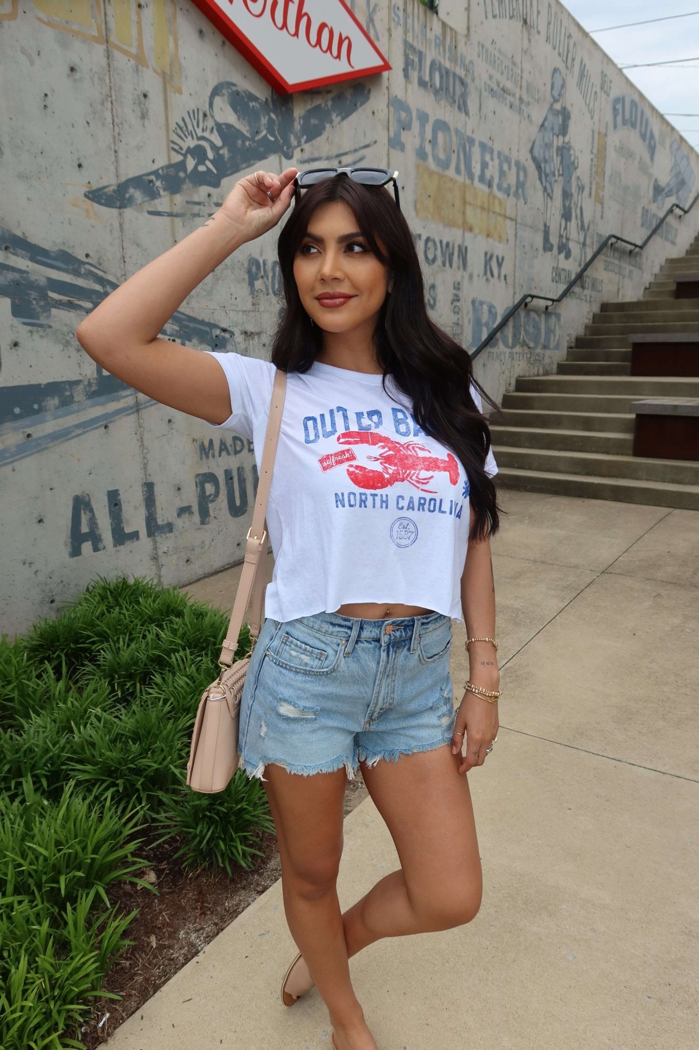 White Outer Banks Short Sleeve Graphic Tee - FINAL SALE - The Avenue44