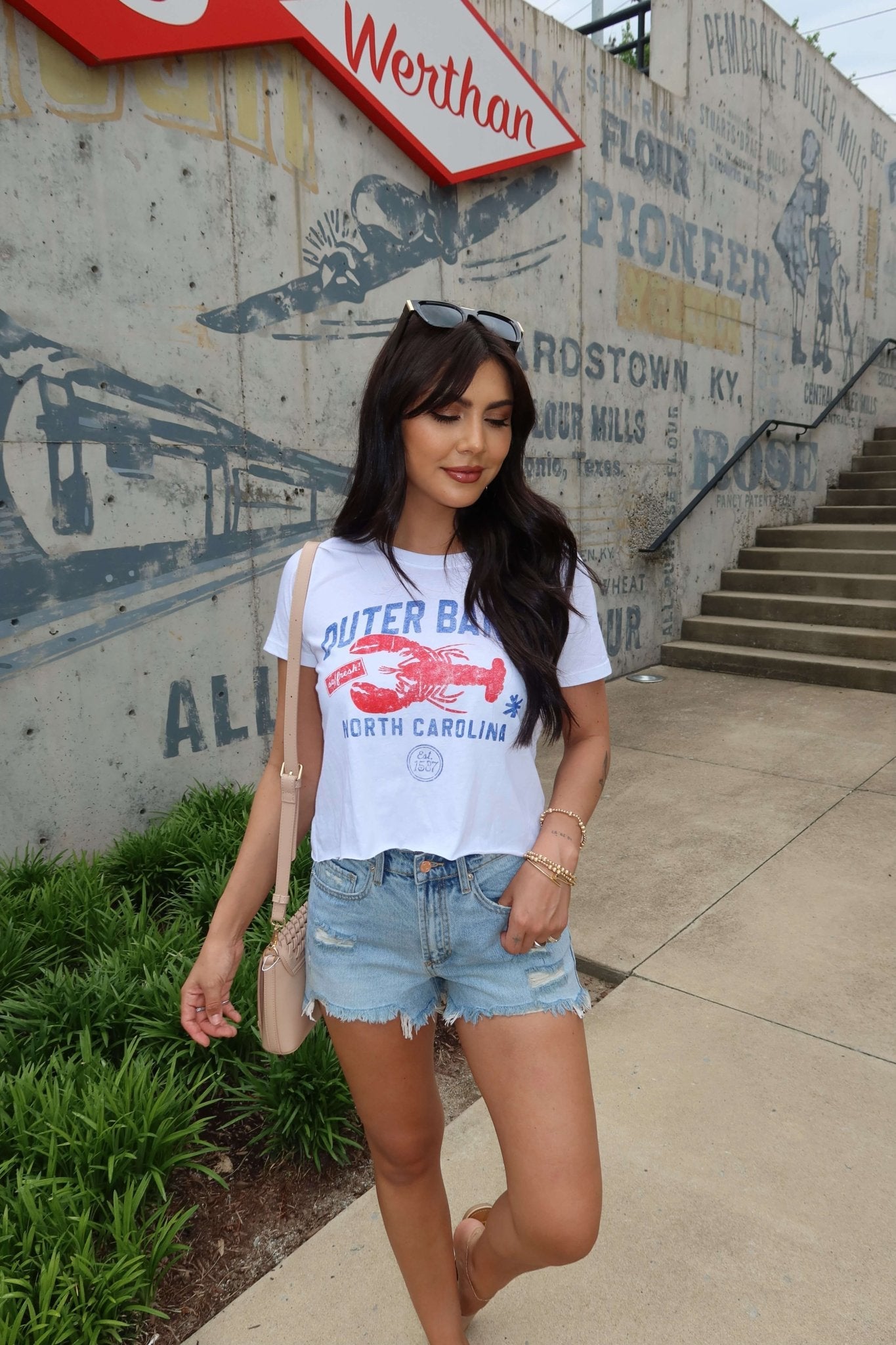 White Outer Banks Short Sleeve Graphic Tee - FINAL SALE - The Avenue44